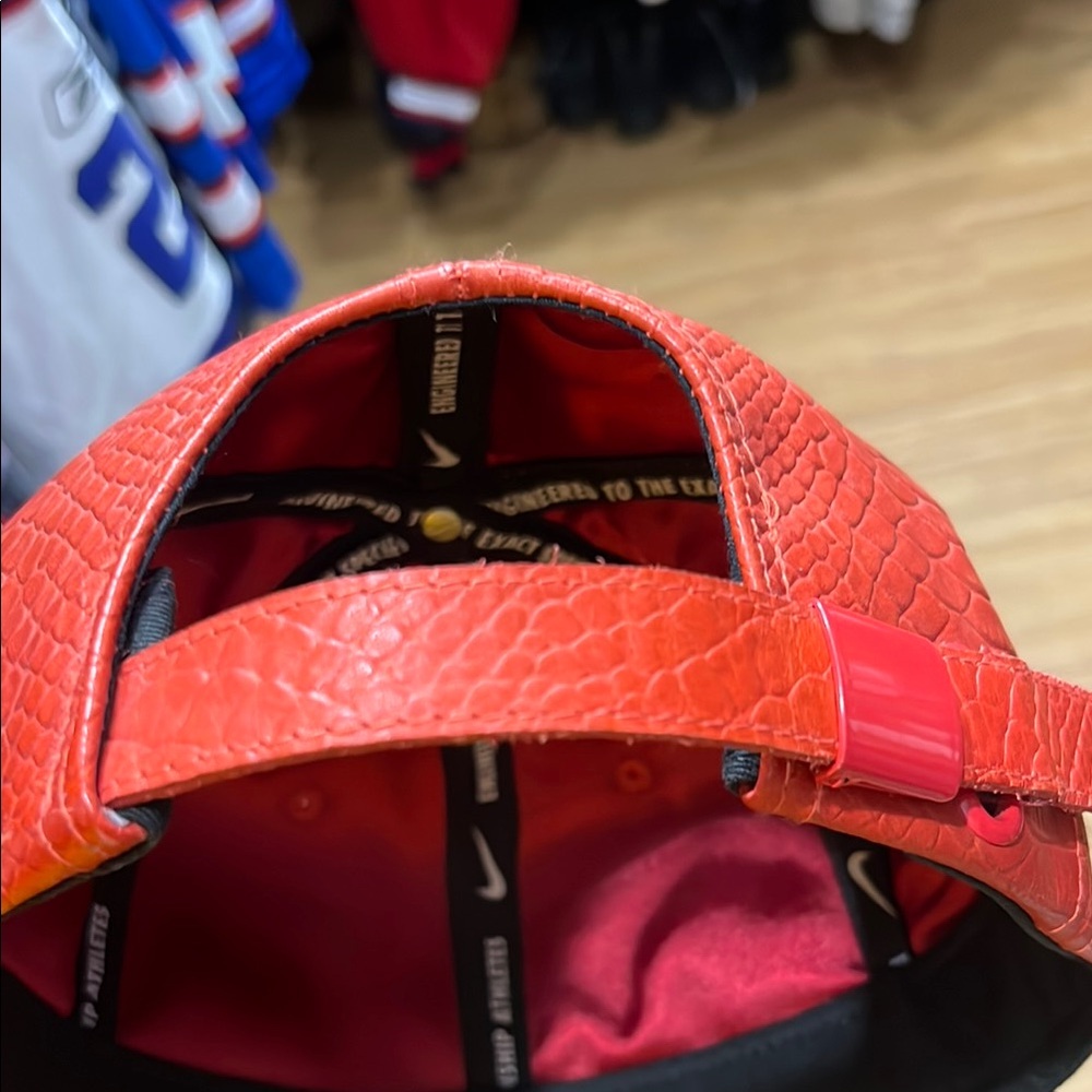 Rare Nike Kobe Red Hat Python Leather Adjustable … - image 4